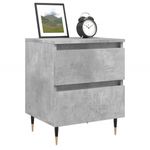 Casa si Gradina - Mobilier - Comode si corpuri - Noptiere - Noptiera, gri beton, 40x35x50 cm, lemn compozit - Infinity.ro