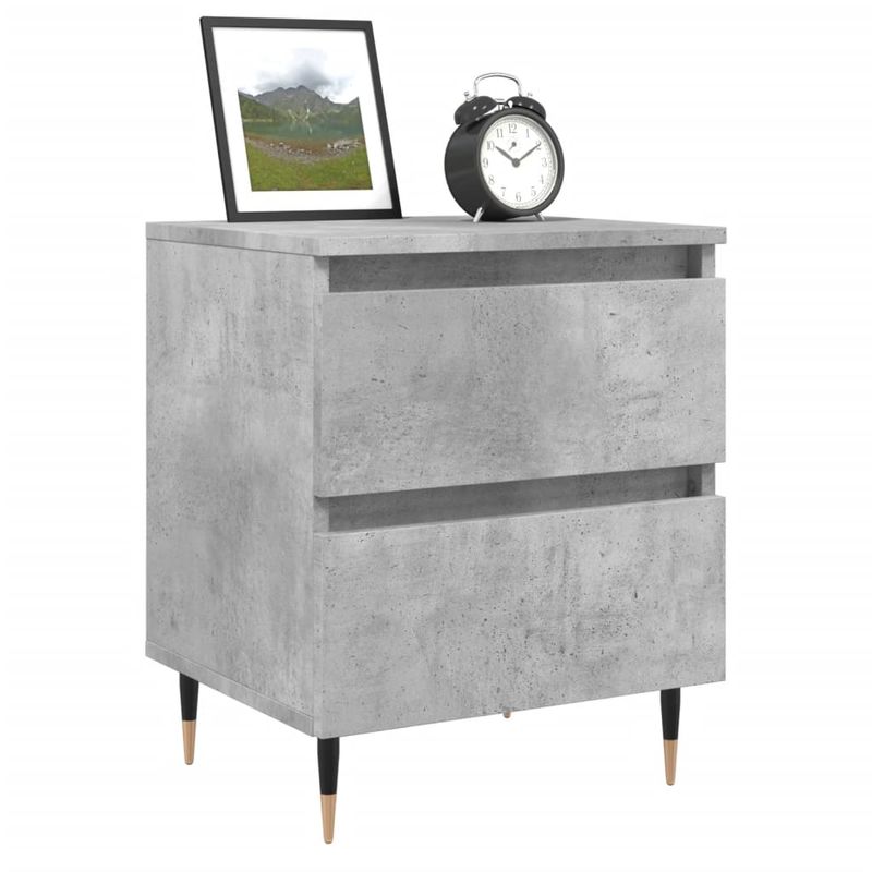 Casa si Gradina - Mobilier - Comode si corpuri - Noptiere - Noptiera, gri beton, 40x35x50 cm, lemn compozit - Infinity.ro