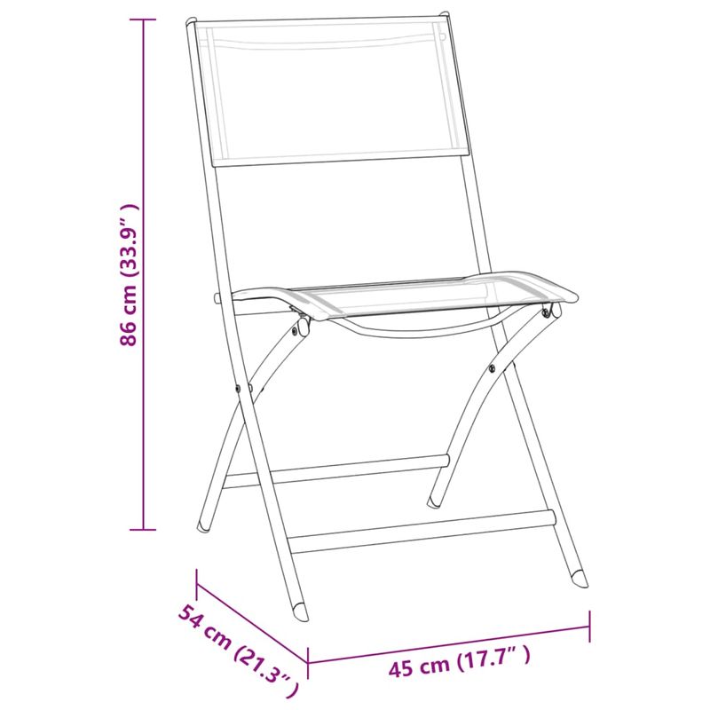 Casa si Gradina - Gradina si terasa - Mobilier exterior - Seturi mobila gradina - Set mobilier bistro pliabil, 3 piese, gri, otel - Infinity.ro
