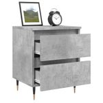 Casa si Gradina - Mobilier - Comode si corpuri - Noptiere - Noptiera, gri beton, 40x35x50 cm, lemn compozit - Infinity.ro