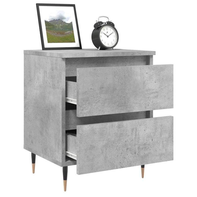 Casa si Gradina - Mobilier - Comode si corpuri - Noptiere - Noptiera, gri beton, 40x35x50 cm, lemn compozit - Infinity.ro