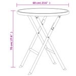 Casa si Gradina - Gradina si terasa - Mobilier exterior - Seturi mobila gradina - Set mobilier bistro pliabil, 3 piese, gri, otel - Infinity.ro