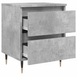 Casa si Gradina - Mobilier - Comode si corpuri - Noptiere - Noptiera, gri beton, 40x35x50 cm, lemn compozit - Infinity.ro