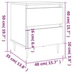 Casa si Gradina - Mobilier - Comode si corpuri - Noptiere - Noptiera, gri beton, 40x35x50 cm, lemn compozit - Infinity.ro