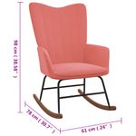 Casa si Gradina - Gradina si terasa - Balansoare si hamace - Balansoare - Scaun balansoar cu taburet, roz, catifea - Infinity.ro