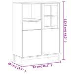 Casa si Gradina - Mobilier - Comode si corpuri - Comode - Dulap cu usa din sticla „FLAM” 92x40x122,5 cm lemn masiv de pin - Infinity.ro