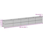 Casa si Gradina - Gradinarit si plante - Plante si ghivece - Ghivece si suporturi - Strat inaltat de gradina, 482x50x69 cm, otel corten - Infinity.ro