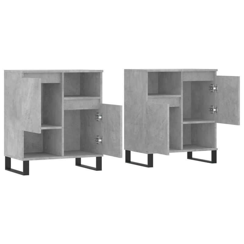 Casa si Gradina - Mobilier - Comode si corpuri - Comode - Servante, 2 piese, gri beton, lemn prelucrat - Infinity.ro
