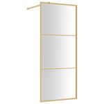 Casa si Gradina - Sanitare - Cazi si cabine de dus - Paravane si usi - Paravan de dus walk-in auriu, 90x195 cm sticla ESG transparenta - Infinity.ro