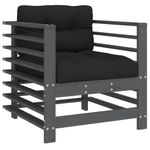 Casa si Gradina - Gradina si terasa - Mobilier exterior - Seturi mobila gradina - Set mobilier de gradina cu perne, 7 piese, gri, lemn masiv - Infinity.ro