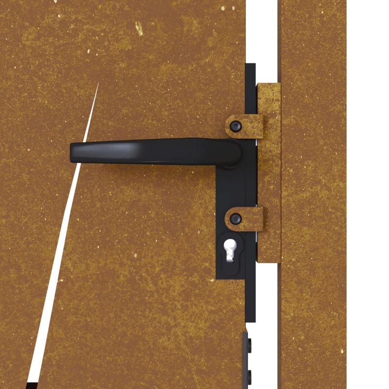 Casa si Gradina - Gradina si terasa - Garduri, panouri si accesorii - Poarta pentru gradina, 105x130 cm, otel corten, model iarba - Infinity.ro