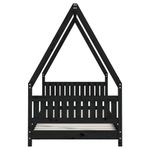 Casa si Gradina - Mobilier - Mobilier copii - Patuturi copii - Cadru de pat pentru copii, negru, 90x190 cm, lemn masiv de pin - Infinity.ro