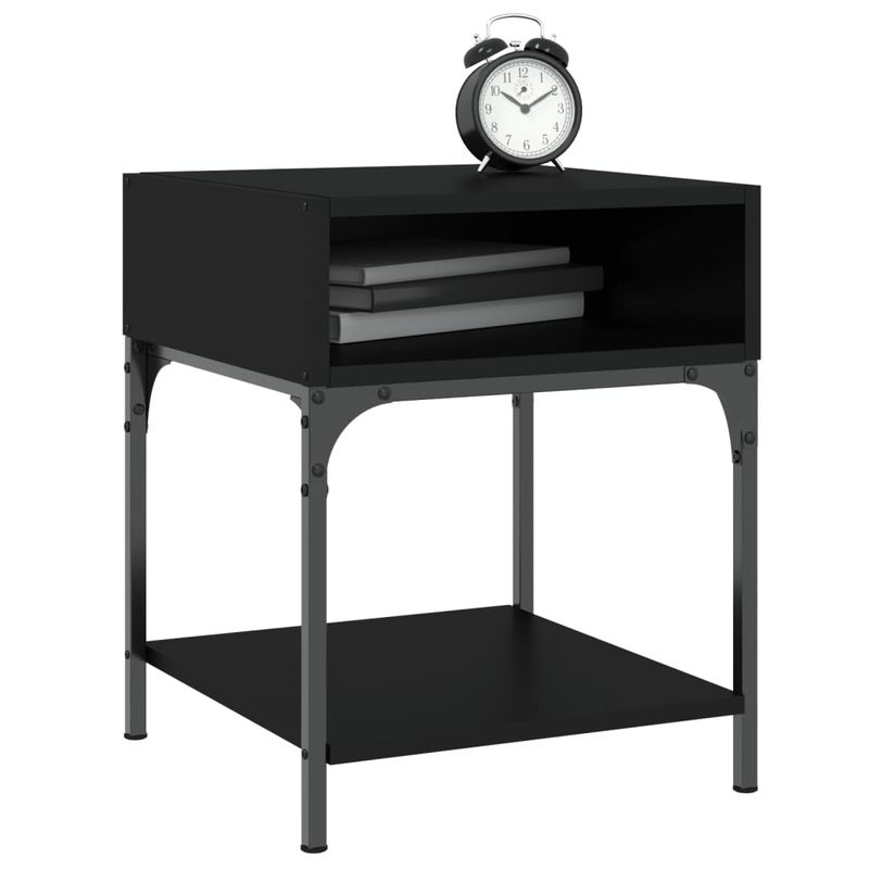 Casa si Gradina - Mobilier - Comode si corpuri - Noptiere - Noptiere, 2 buc., negru, 40x41x50 cm, lemn compozit - Infinity.ro