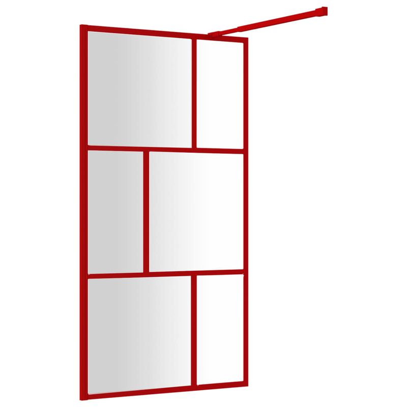 Casa si Gradina - Sanitare - Cazi si cabine de dus - Paravane si usi - Paravan dus walk-in, rosu, 100x195 cm, sticla ESG transparenta - Infinity.ro