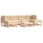 Casa si Gradina - Gradina si terasa - Mobilier exterior - Seturi mobila gradina - Set mobilier de gradina cu perne, 7 piese, lemn masiv - Infinity.ro