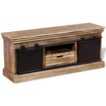 Casa si Gradina - Mobilier - Comode si corpuri - Comode - Comoda TV cu 2 usi glisante lemn de mango masiv 110x30x45 cm - Infinity.ro
