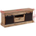 Casa si Gradina - Mobilier - Comode si corpuri - Comode - Comoda TV cu 2 usi glisante lemn de mango masiv 110x30x45 cm - Infinity.ro