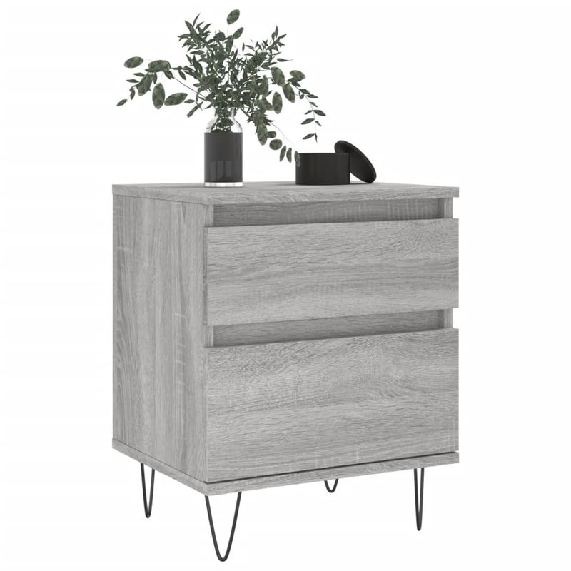 Casa si Gradina - Mobilier - Comode si corpuri - Noptiere - Noptiere, 2 buc., gri sonoma, 40x35x50 cm, lemn compozit - Infinity.ro