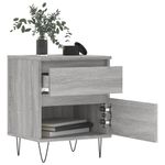 Casa si Gradina - Mobilier - Comode si corpuri - Noptiere - Noptiere, 2 buc., gri sonoma, 40x35x50 cm, lemn compozit - Infinity.ro