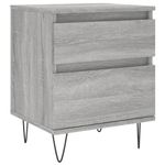 Casa si Gradina - Mobilier - Comode si corpuri - Noptiere - Noptiere, 2 buc., gri sonoma, 40x35x50 cm, lemn compozit - Infinity.ro