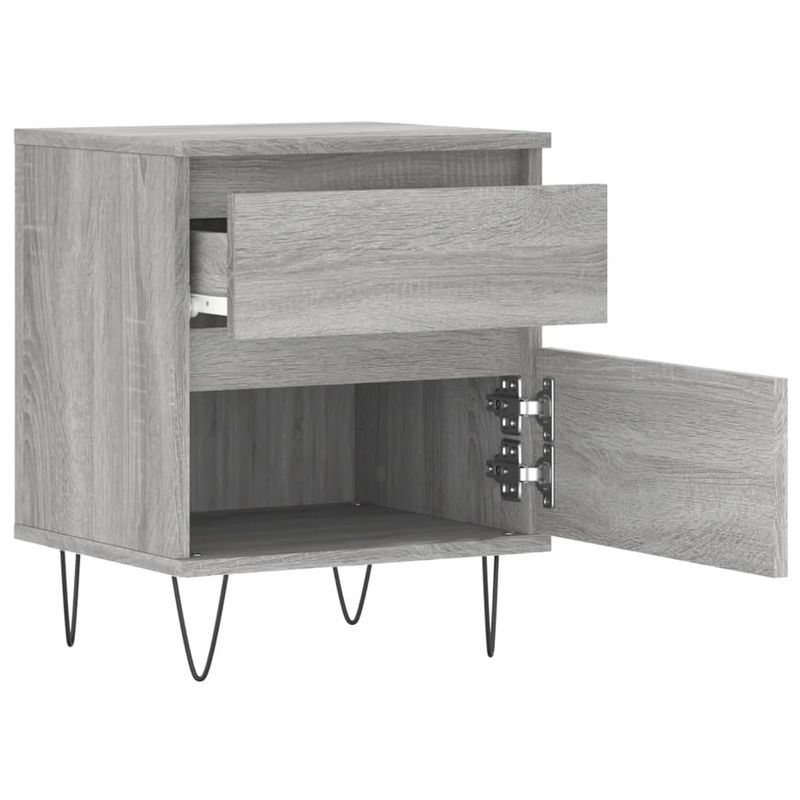 Casa si Gradina - Mobilier - Comode si corpuri - Noptiere - Noptiere, 2 buc., gri sonoma, 40x35x50 cm, lemn compozit - Infinity.ro