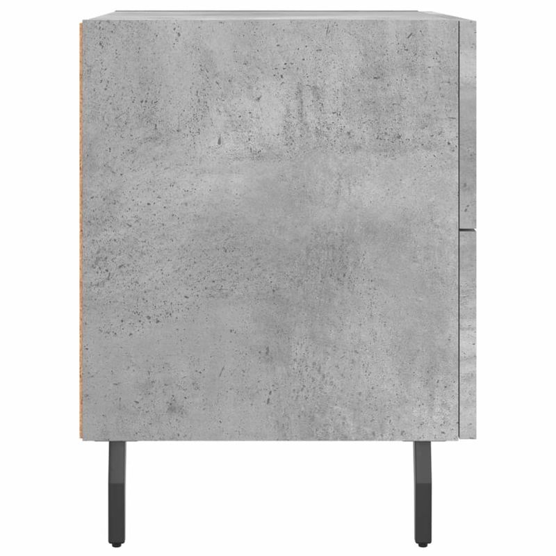Casa si Gradina - Mobilier - Comode si corpuri - Noptiere - Noptiere, 2 buc., gri beton, 40x35x47,5 cm, lemn compozit - Infinity.ro