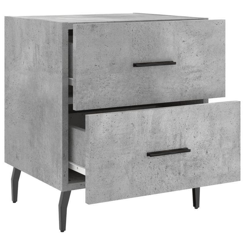 Casa si Gradina - Mobilier - Comode si corpuri - Noptiere - Noptiere, 2 buc., gri beton, 40x35x47,5 cm, lemn compozit - Infinity.ro