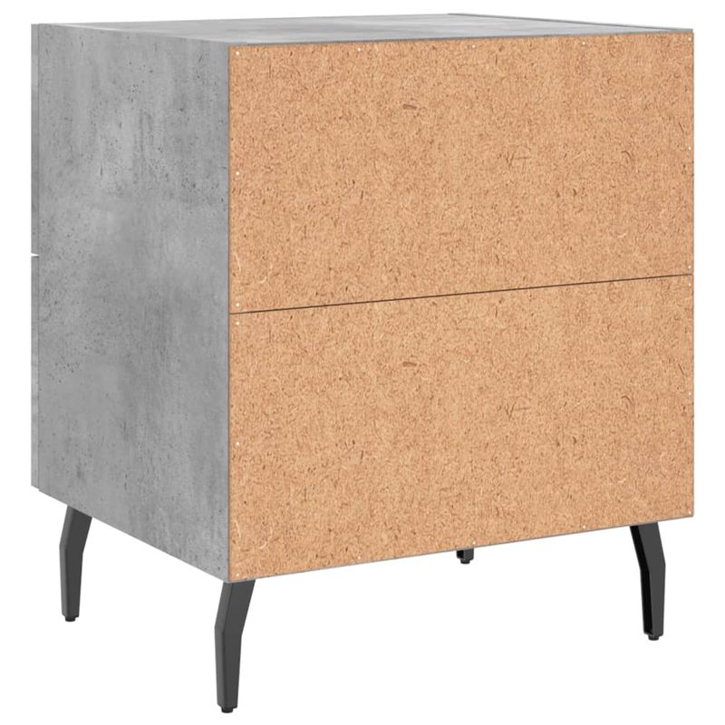 Casa si Gradina - Mobilier - Comode si corpuri - Noptiere - Noptiere, 2 buc., gri beton, 40x35x47,5 cm, lemn compozit - Infinity.ro