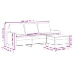 Casa si Gradina - Mobilier - Canapele si coltare - Canapele - Canapea cu 3 locuri si taburet, rosu vin 180 cm piele ecologica - Infinity.ro