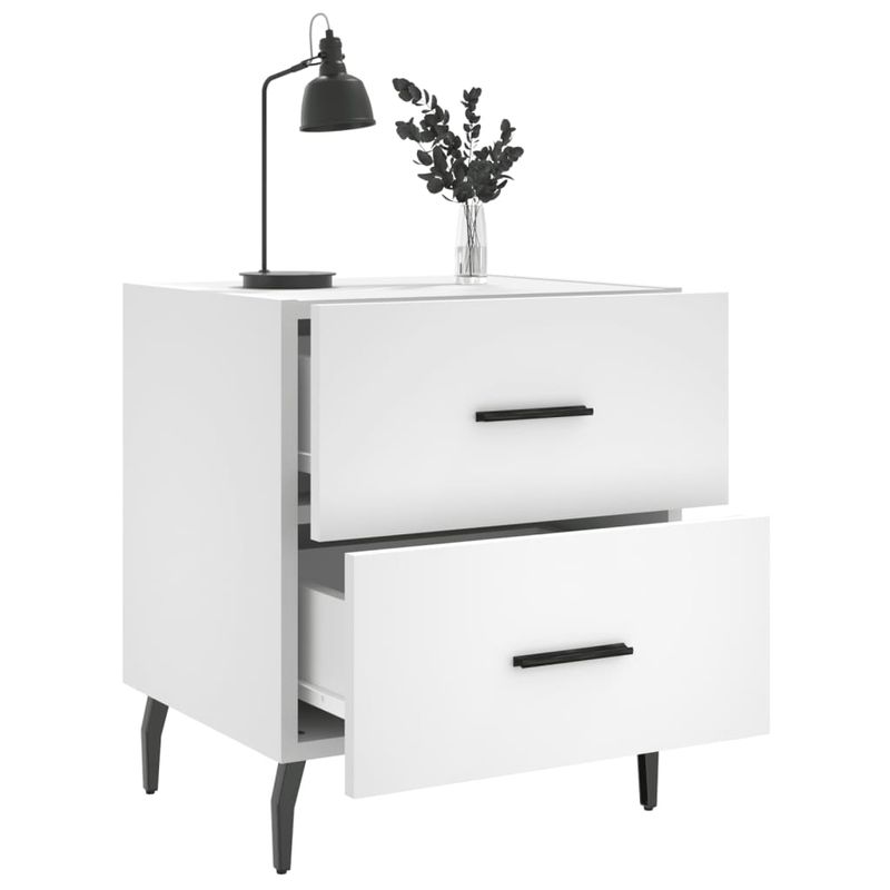 Casa si Gradina - Mobilier - Comode si corpuri - Noptiere - Noptiera, alb, 40x35x47,5 cm, lemn compozit - Infinity.ro