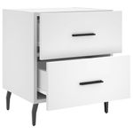 Casa si Gradina - Mobilier - Comode si corpuri - Noptiere - Noptiera, alb, 40x35x47,5 cm, lemn compozit - Infinity.ro