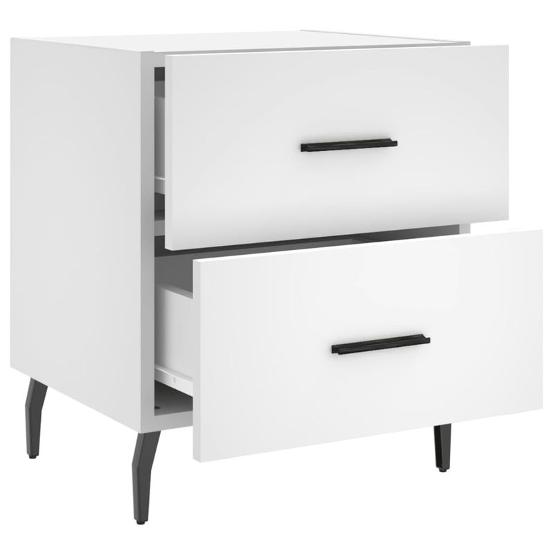 Casa si Gradina - Mobilier - Comode si corpuri - Noptiere - Noptiera, alb, 40x35x47,5 cm, lemn compozit - Infinity.ro