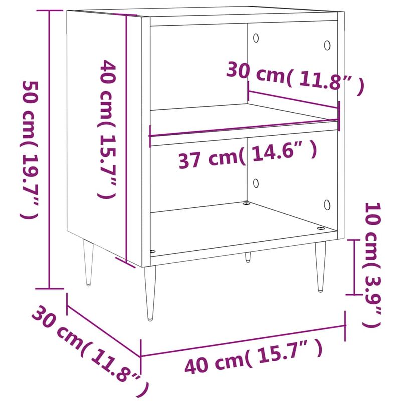 Casa si Gradina - Mobilier - Comode si corpuri - Noptiere - Noptiere, 2 buc., stejar sonoma, 40x30x50 cm, lemn compozit - Infinity.ro