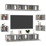 Casa si Gradina - Mobilier - Seturi de mobilier - Seturi living - Set de dulapuri TV, 10 piese, gri beton, lemn prelucrat, cantitate în pachet: 1, lăţime 180 cm - Infinity.ro
