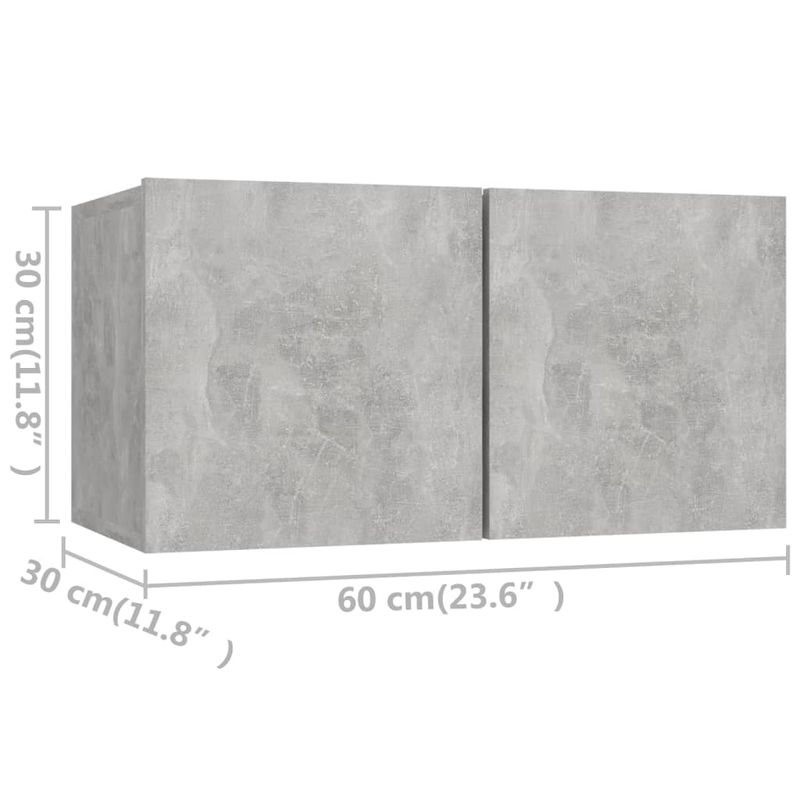 Casa si Gradina - Mobilier - Seturi de mobilier - Seturi living - Set de dulapuri TV, 10 piese, gri beton, lemn prelucrat, cantitate în pachet: 1, lăţime 180 cm - Infinity.ro