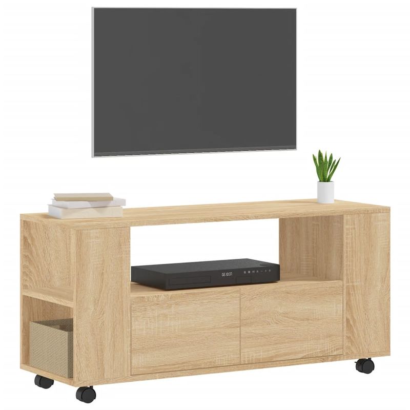 Casa si Gradina - Mobilier - Comode si corpuri - Comode - Comoda TV, stejar sonoma, 102x34,5x43 cm, lemn prelucrat - Infinity.ro