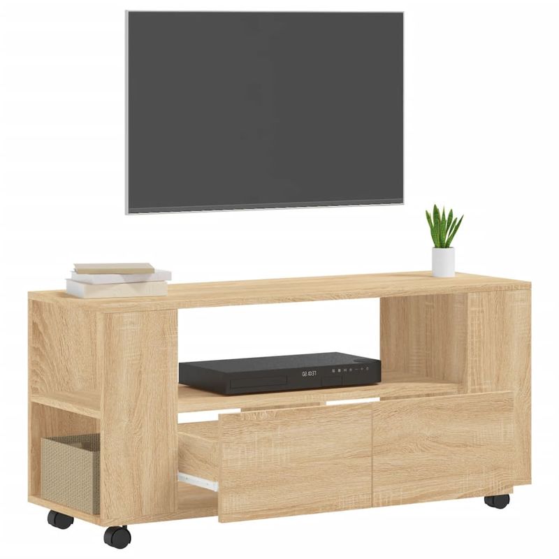 Casa si Gradina - Mobilier - Comode si corpuri - Comode - Comoda TV, stejar sonoma, 102x34,5x43 cm, lemn prelucrat - Infinity.ro