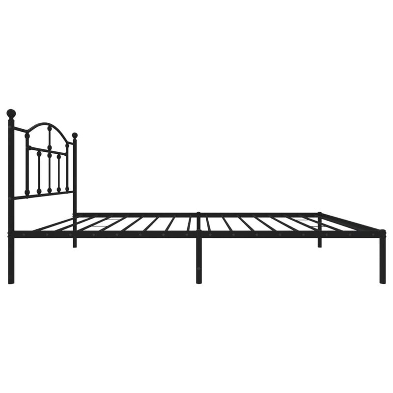 Casa si Gradina - Mobilier - Paturi si accesorii - Paturi - Cadru de pat metalic cu tablie, negru, 100x190 cm - Infinity.ro