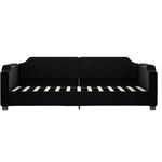 Casa si Gradina - Mobilier - Paturi si accesorii - Paturi - Pat de zi cu extensie si sertare, negru, 90x190cm, textil - Infinity.ro