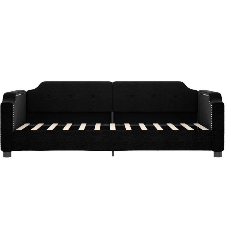 Casa si Gradina - Mobilier - Paturi si accesorii - Paturi - Pat de zi cu extensie si sertare, negru, 90x190cm, textil - Infinity.ro