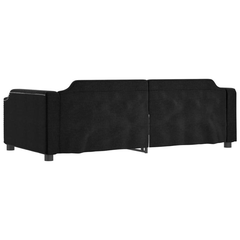 Casa si Gradina - Mobilier - Paturi si accesorii - Paturi - Pat de zi cu extensie si sertare, negru, 90x190cm, textil - Infinity.ro