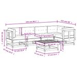 Casa si Gradina - Gradina si terasa - Mobilier exterior - Seturi mobila gradina - Set mobilier de gradina cu perne, 6 piese, lemn masiv Douglas - Infinity.ro