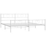 Casa si Gradina - Mobilier - Paturi si accesorii - Paturi - Cadru de pat metalic cu tablie de cap/picioare, alb, 180x200 cm - Infinity.ro