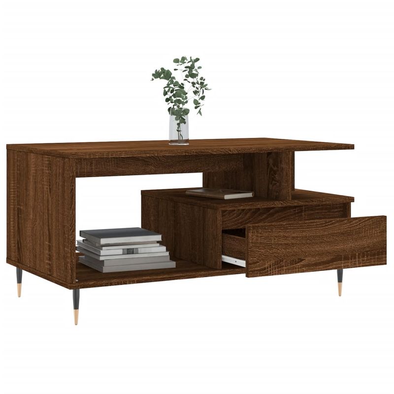 Casa si Gradina - Mobilier - Mese si birouri - Masute de cafea - Masuta de cafea, stejar maro, 90x49x45 cm, lemn prelucrat - Infinity.ro