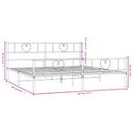 Casa si Gradina - Mobilier - Paturi si accesorii - Paturi - Cadru de pat metalic cu tablie de cap/picioare, alb, 180x200 cm - Infinity.ro