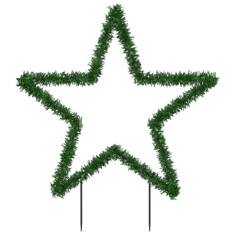 Casa si Gradina - Decoratiuni - Decoratiuni de sezon - Decoratiune stea cu lumini de Crăciun cu tarusi, 115 LED, 85 cm, model cu panglică - Infinity.ro
