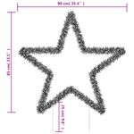 Casa si Gradina - Decoratiuni - Decoratiuni de sezon - Decoratiune stea cu lumini de Crăciun cu tarusi, 115 LED, 85 cm, model cu panglică - Infinity.ro
