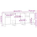 Casa si Gradina - Mobilier - Comode si corpuri - Comode - Servante, 3 piese, gri beton, lemn prelucrat - Infinity.ro