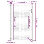 Casa si Gradina - Constructii - Usi interior, exterior si garaj - Usi garaj - Poarta pentru gradina, 105x155 cm, otel corten, dreptunghiuri - Infinity.ro