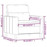 Casa si Gradina - Mobilier - Scaune si fotolii - Fotolii - Fotoliu canapea, galben deschis, 60 cm, tesatura - Infinity.ro